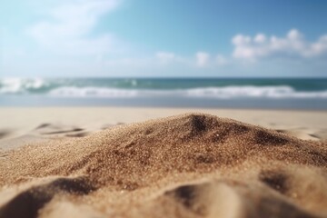 Fototapeta na wymiar Close up beach sand,Generative ai 