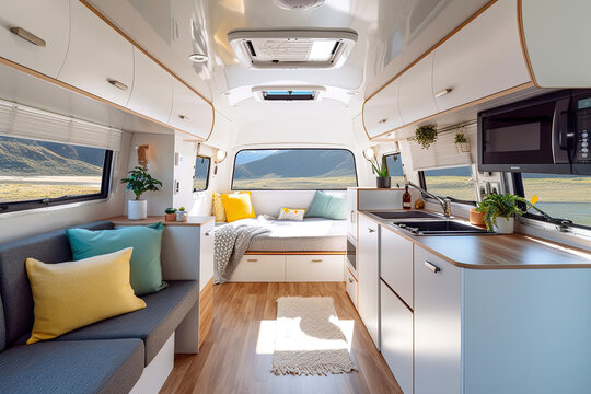 Unleash Adventure: The Ultimate Caravan Interior for Travelers. Generative AI