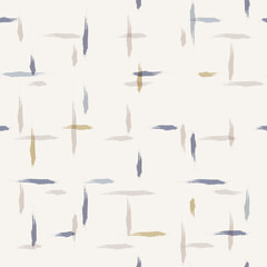 Plaid seamless vector pattern. French farmhouse linen checked texture. Shabby chic hand drawn background. Country kitchen print