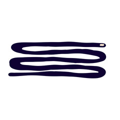 snake in modern trendy naive style. Minimalistic funky bizarre snake