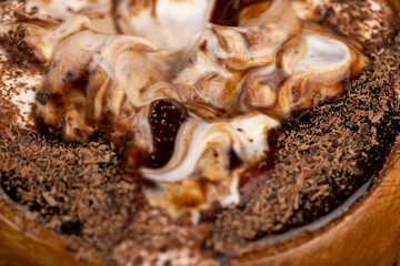 Milk sweet yogurt with bifidobacteria and chocolate