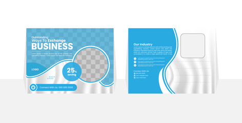 Corporate postcard design template. amazing and modern postcard design. stylish corporate postcard design