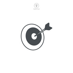 A vector illustration of a target icon, representing goals, focus, or objectives. Ideal for illustrating precision, achievement, or strategy