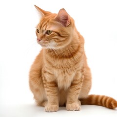 Obraz premium Lambkin Dwarf cat cat isolated on white background. Generative AI