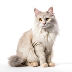 Obraz premium Sam Sawet cat cat isolated on white background. Generative AI