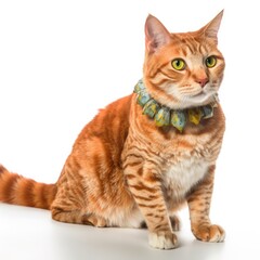 Fototapeta premium Oregon Rex cat cat isolated on white background. Generative AI