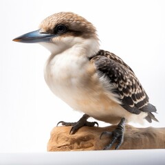 Kookaburra bird isolated on white background. Generative AI