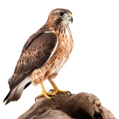 Northern Harrier bird isolated on white background. Generative AI