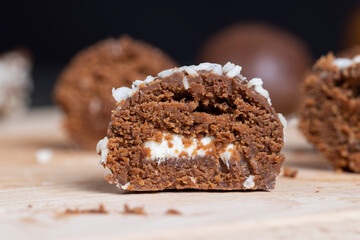 Chocolates with coconut sweet filling
