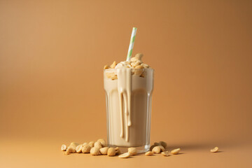 Peanut Butter Milkshake. Generative AI