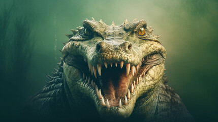 Obraz premium head of a crocodile