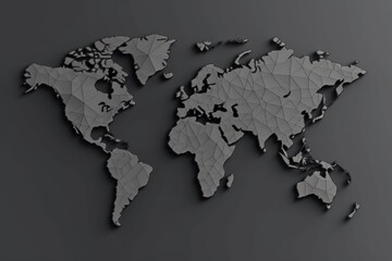 Fototapeta na wymiar world map on blackboard with AI-Generated Images.