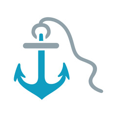 Anchor Flat Colorful Icon Isolate On White Background Vector Illustration | Seo Icons