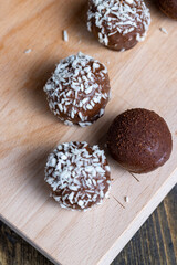 Chocolates with coconut sweet filling