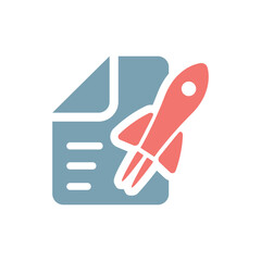 Obraz premium Content Optimization Flat Colorful Icon Isolate On White Background Vector Illustration | Seo Icons