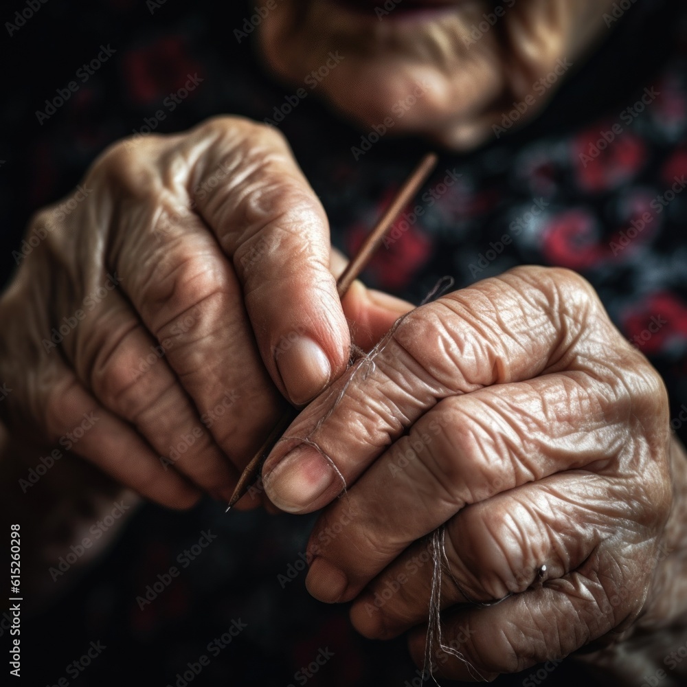 Poster a close up of a person holding a pair of scissors. generative ai image.