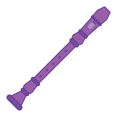 Isolated colored flute musical instrument icon Vector illustration