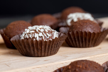 Chocolates with coconut sweet filling