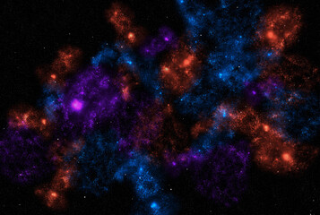 Fototapeta na wymiar Starry galaxy dark infinite milky way twinkle cosmos astrology interstellar background