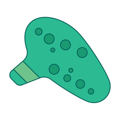 Isolated colored ocarina musical instrument icon Vector illustration