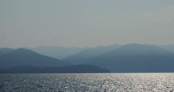 View of Lake Pend Oreille in sandpoint Idaho 