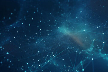Fototapeta premium Futuristic Abstract Background Concept. Network Conveying Connectivity, Complexity And Data Flood Of Modern Digital Age.Communication And Technology Network Background. AI generated content