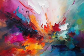 abstract colorful paint background. AI generated content