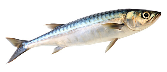 Mackerel fish isolated - Generative AI - obrazy, fototapety, plakaty