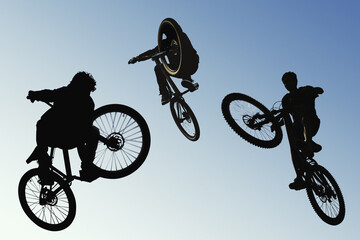 Synchronized Cycling: The Aerial Trio