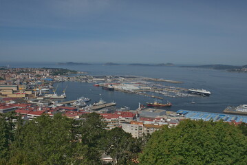 Fototapeta na wymiar Vigo and the Cies Islands (Atlantic Ocean), Pontevedra Province, Galicia, North West Spain