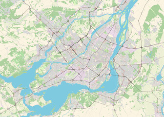 Fototapeta na wymiar Map of Montreal Quebec Canada