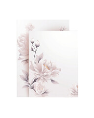 Empty greeting card on transparent background, suitable for mockup and design template.  Generative AI