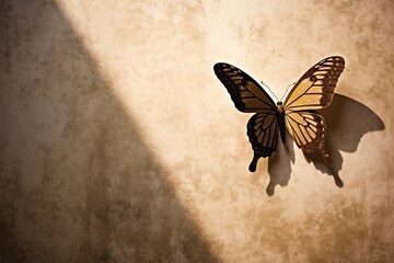 Fototapeta na wymiar Beautiful three monarch butterfly, isolated on white background