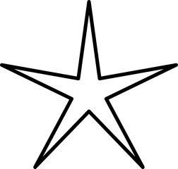 Ornament Star Outline Icon Vector
