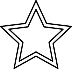 Light Star Outline Icon Vector