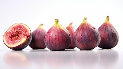 Fig on white background. Created with Generative AI technology.