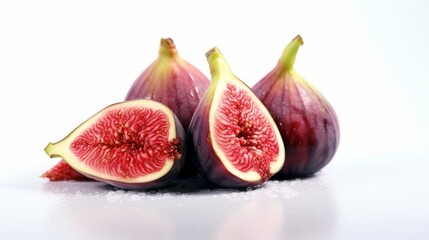 Fig on white background. Created with Generative AI technology.