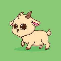 Obraz na płótnie Canvas Cute goat illustration