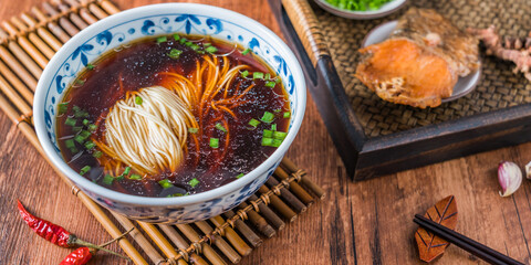 Jiangsu Suzhou Cuisine A Bowl of Fried Fish Aozao Noodles