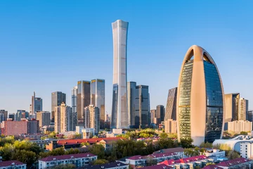 Fototapeten High-angle scenery of China Zun City in China World Trade Center CBD, Beijing, China © Govan