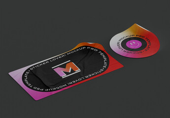 Two Stickers Mockup
