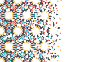Mosaic gradient design in authentic Arabian style.