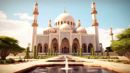 Very beautiful Muslim mosque