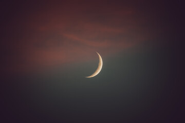Obraz na płótnie Canvas Funky Crescent Moon