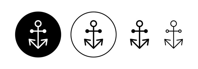 Anchor icon vector for web and mobile app. Anchor sign and symbol. Anchor marine icon.