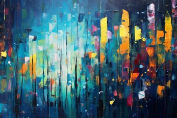 Abstract surreal avant-garde contemporary art background or backdrop. AI generated, human enhanced.