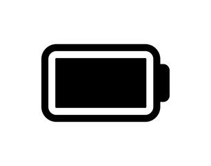 Vector battery icon. High quality black style vector icon. Baterry charge indicator. Full batery level, energy. Power high status batteries logo.	