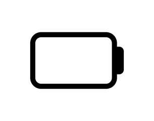 Vector battery icon. High quality black style vector icon. Baterry charge indicator. Empty batery level, energy, charging. Power low up status batteries logo.