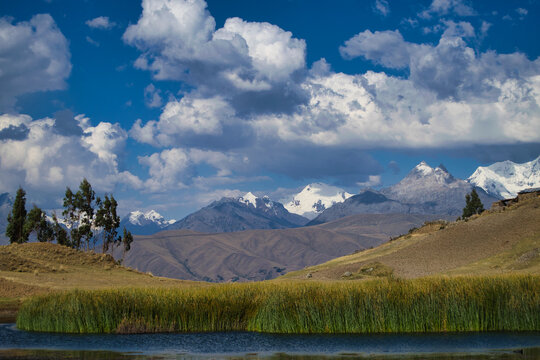 lake and mountains