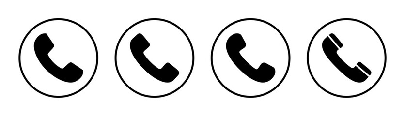 Call icon set illustration. telephone sign and symbol. phone icon. contact us